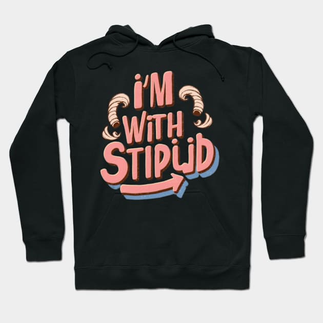 I'm with stupid Hoodie by TshirtMA